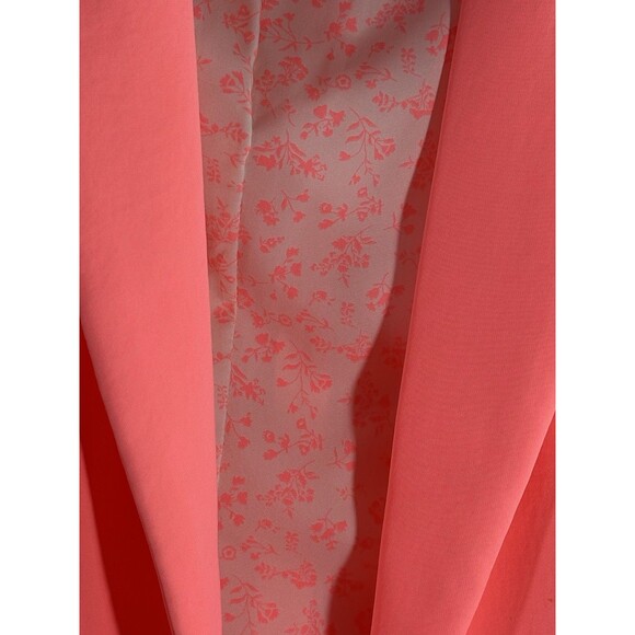 Skies Are Blue Vivid Peachy Orange Medium Lined Open Woman’s Coquette Blazer - Picture 8 of 12
